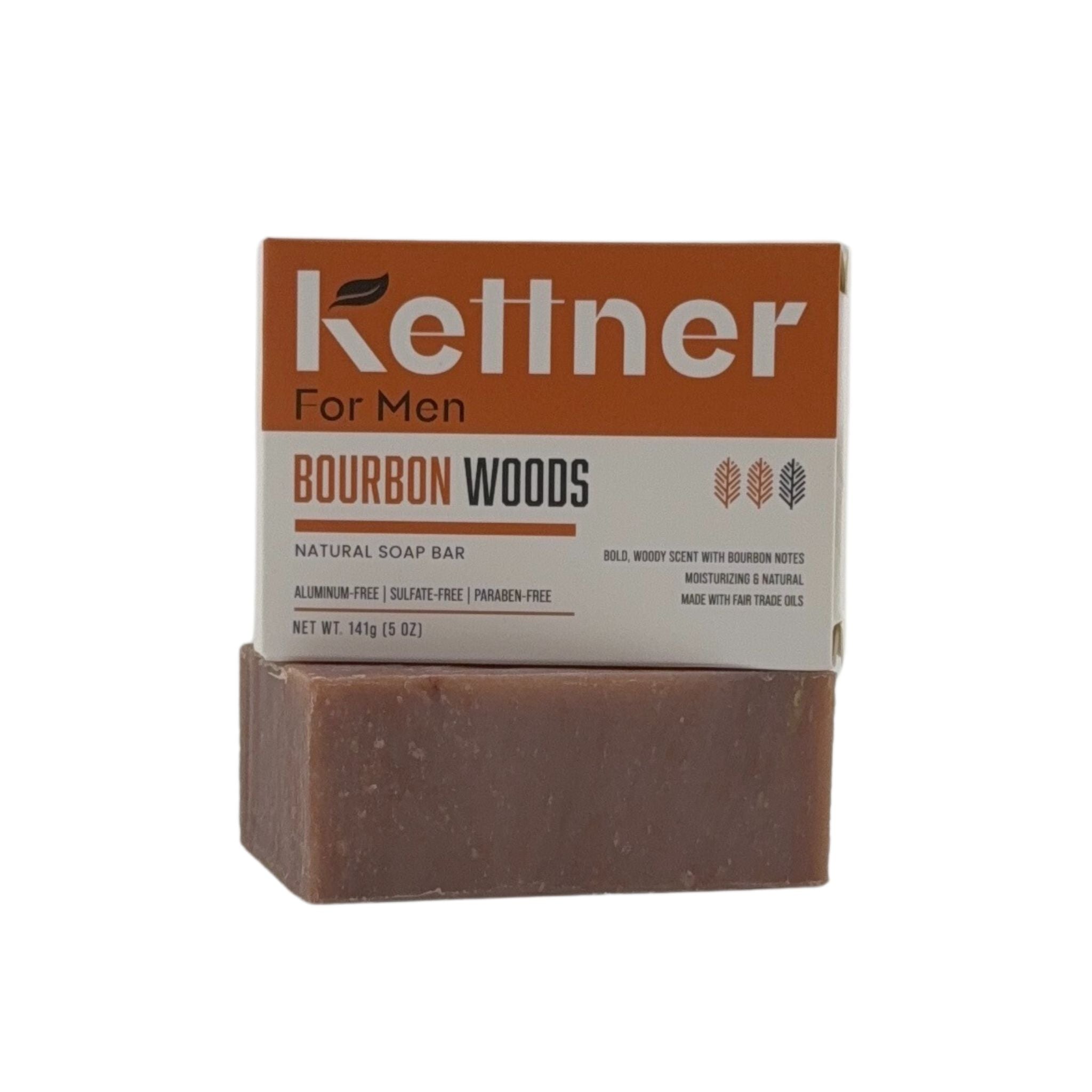 Bourbon and Sandalwood Scented Men’s Soap – 5 oz