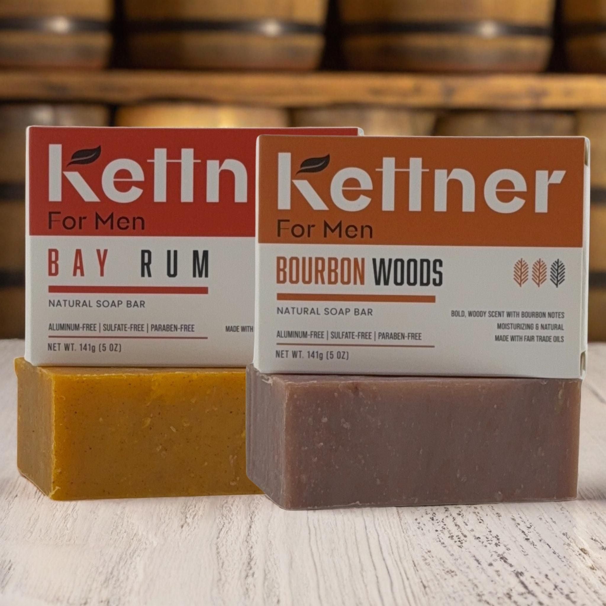 Bourbon & Rum Bundle – 2 Natural Soap Bars for Men