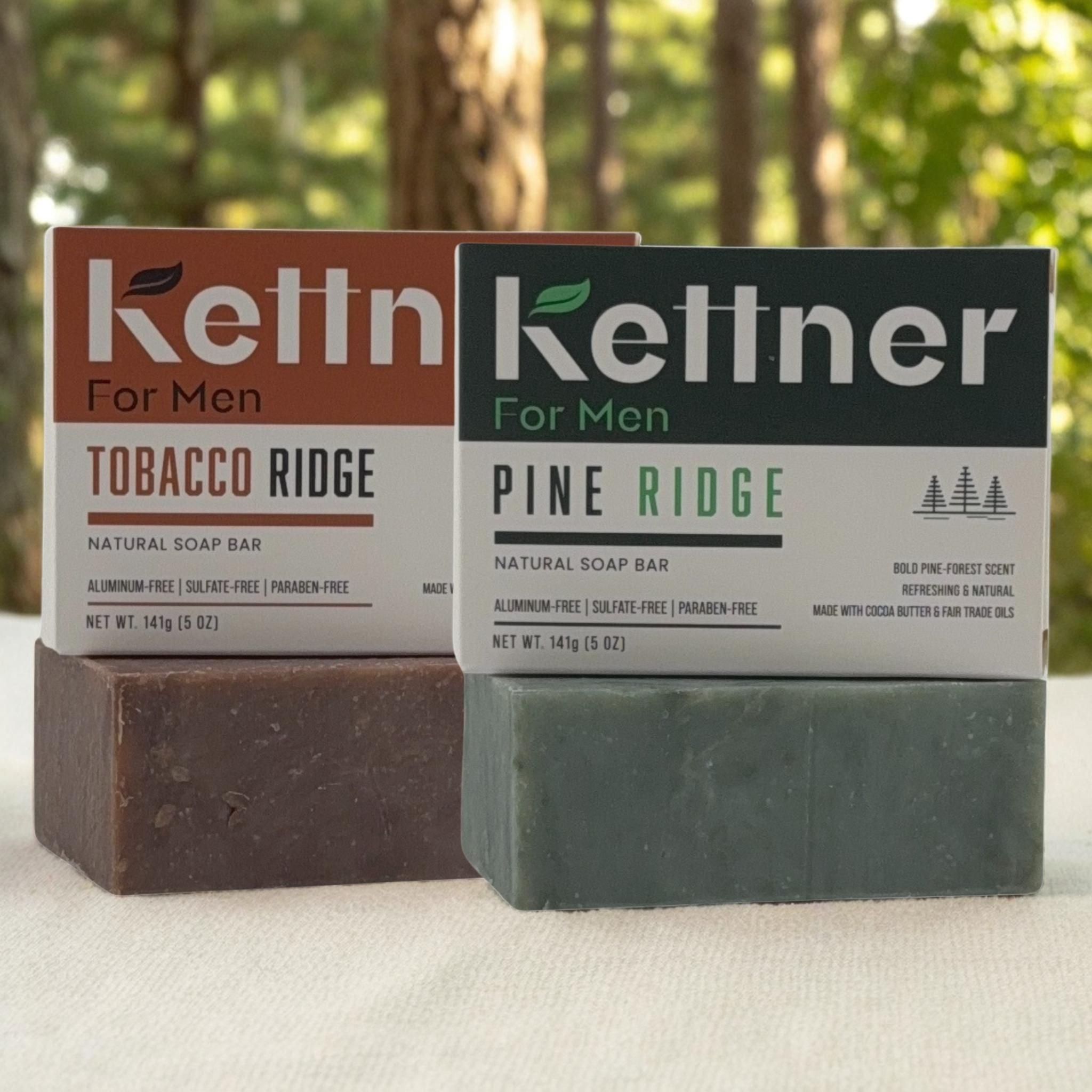 Tobacco Pine Bundle – 2 Natural Soap Bars for Men
