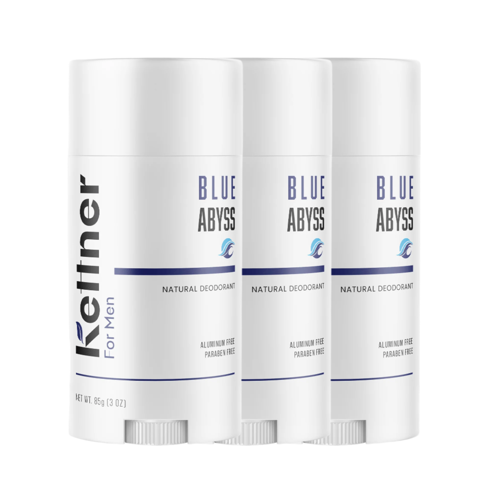 Blue Abyss Natural Deodorant 3-Pack by Kettner For Men