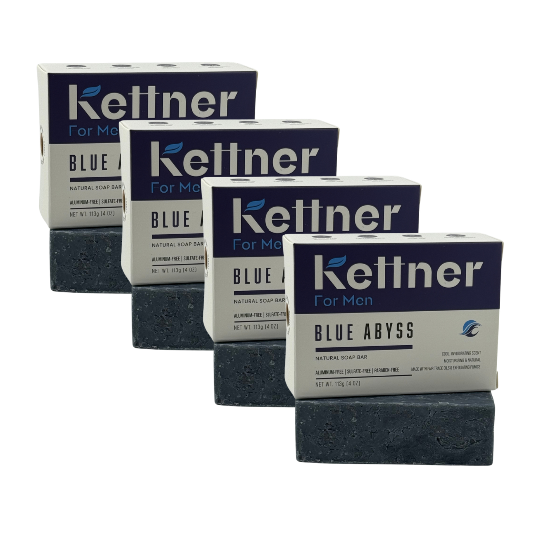 Blue Abyss Natural Soap Bar 4-Pack by Kettner For Men