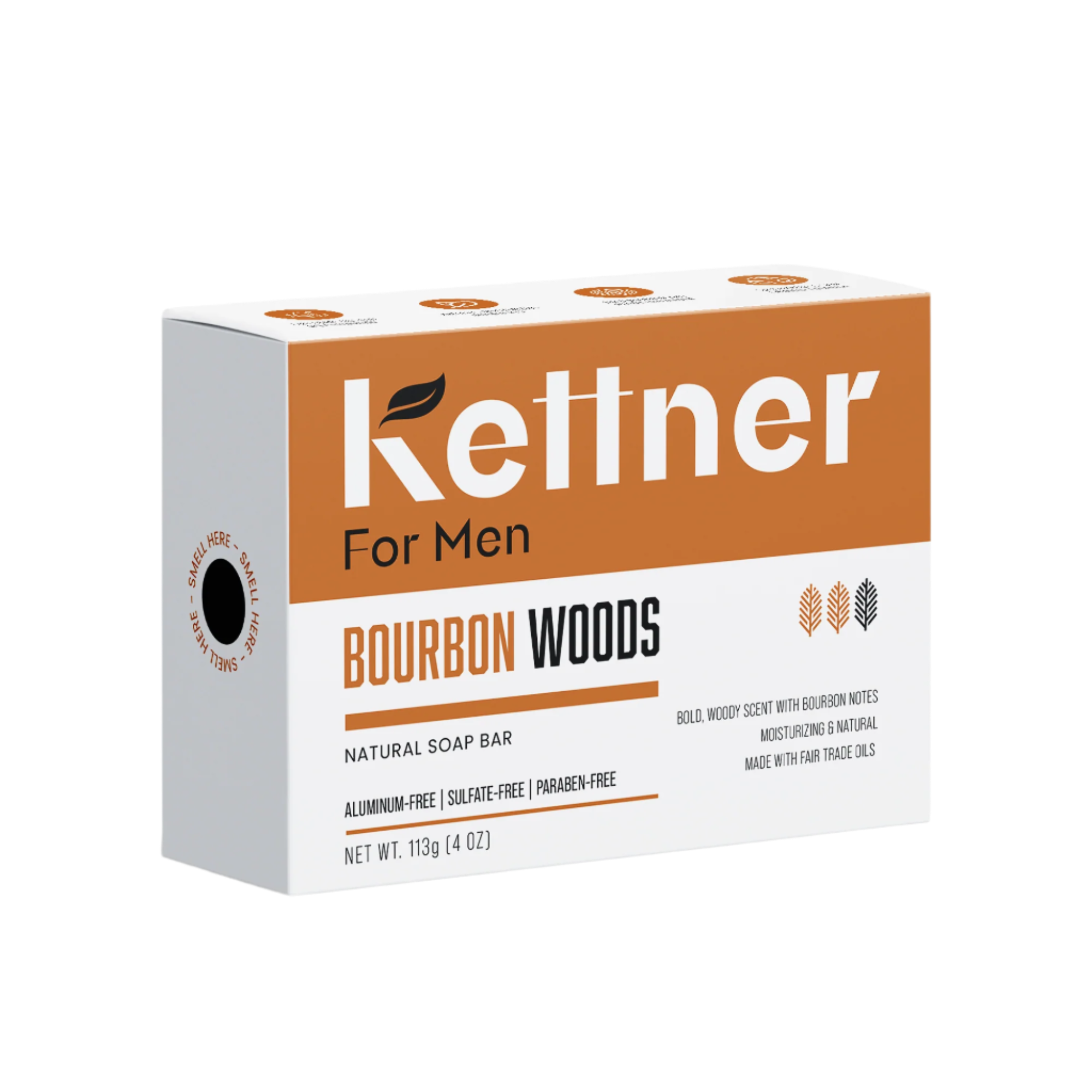 Bourbon Woods Natural Soap Bar by Kettner For Men