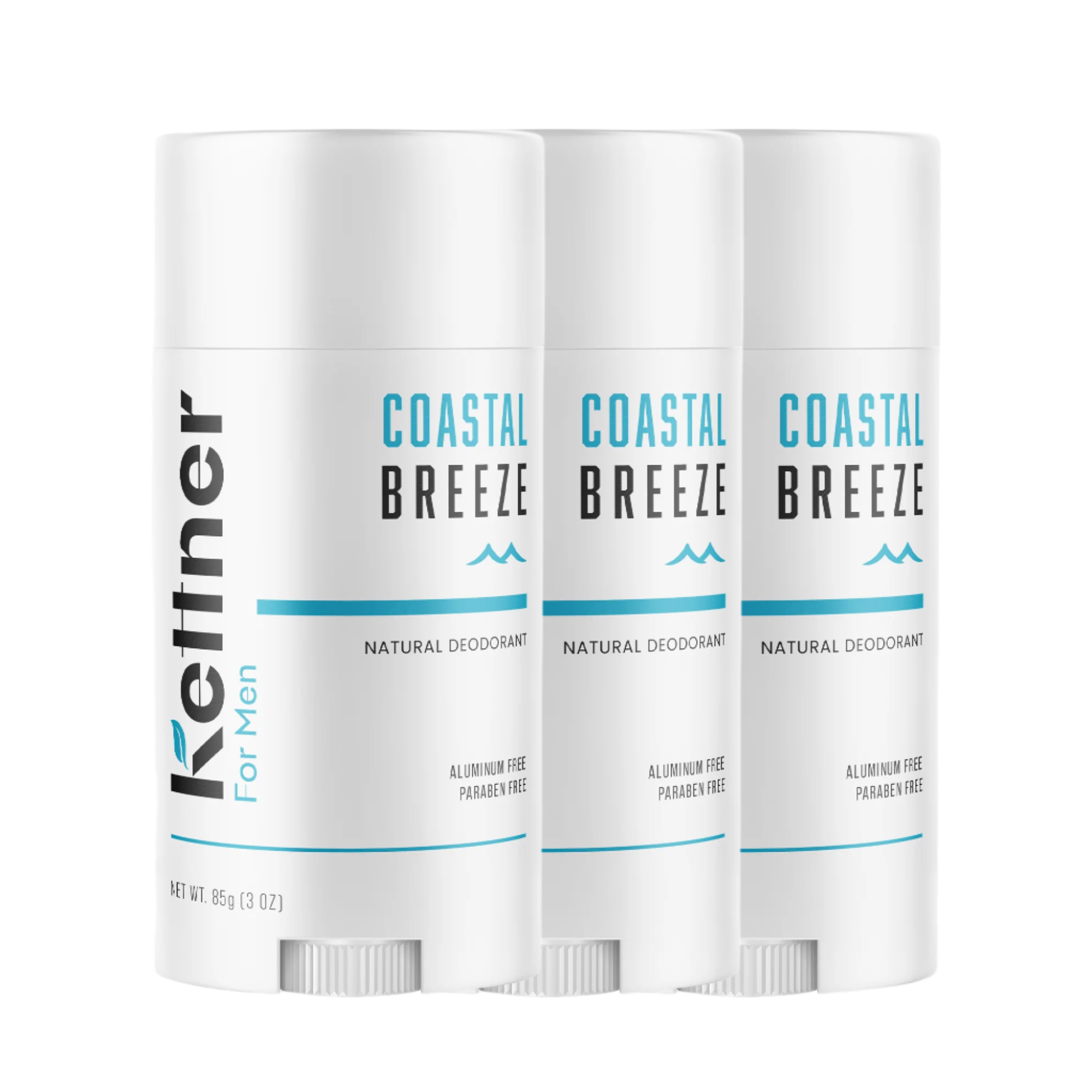 Coastal Breeze Natural Deodorant 3-Pack by Kettner For Men