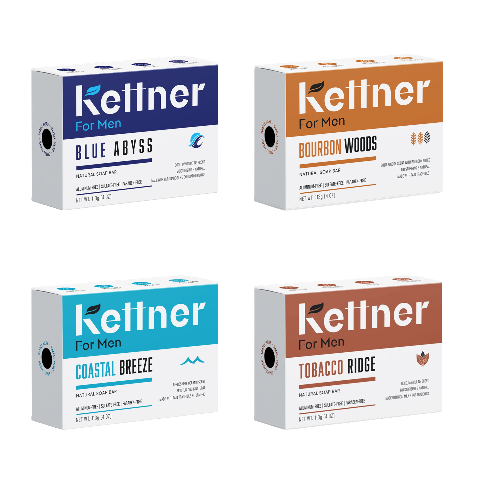 Essentials Variety Pack Natural Soap by Kettner For Men