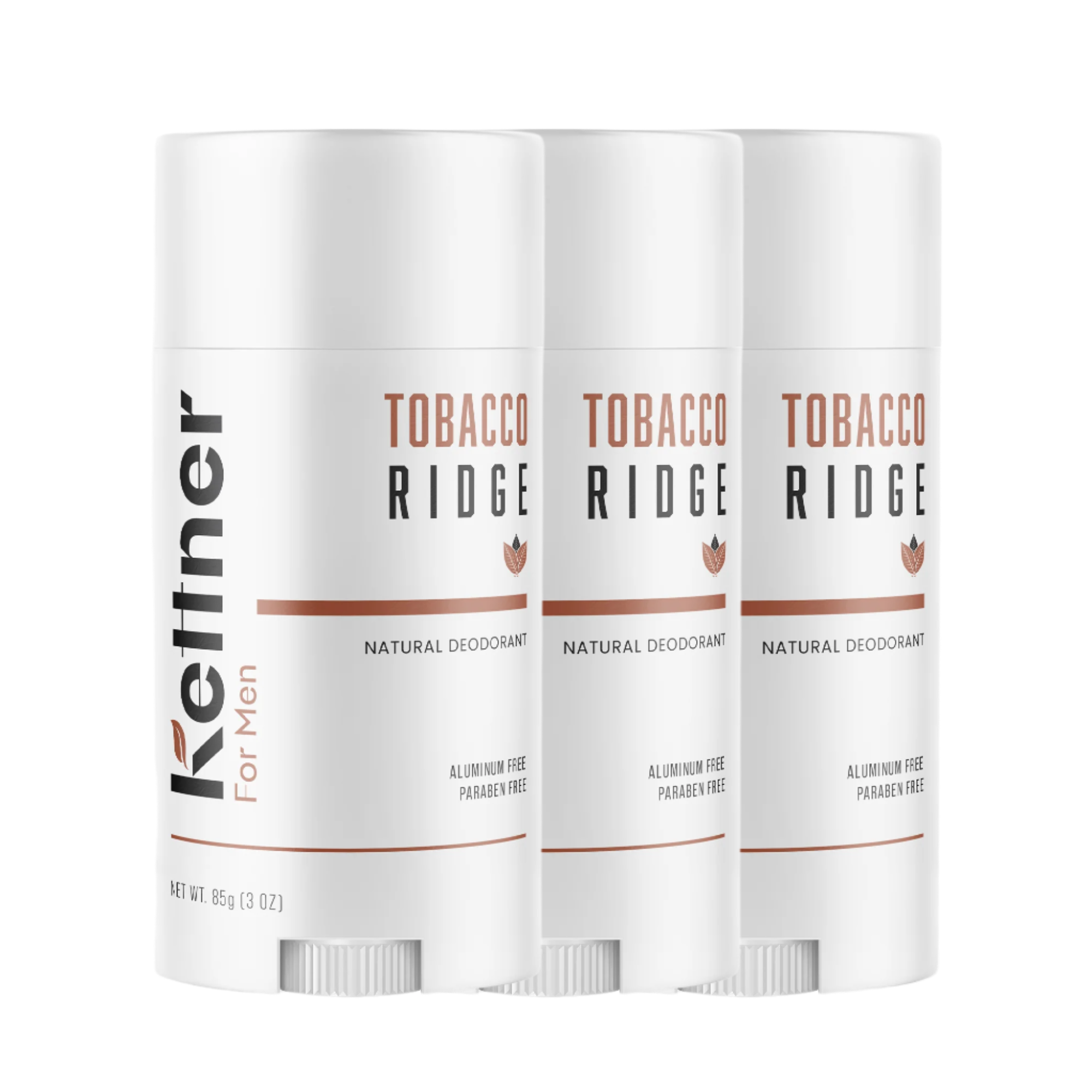 Tobacco Ridge Natural Deodorant 3-Pack by Kettner For Men