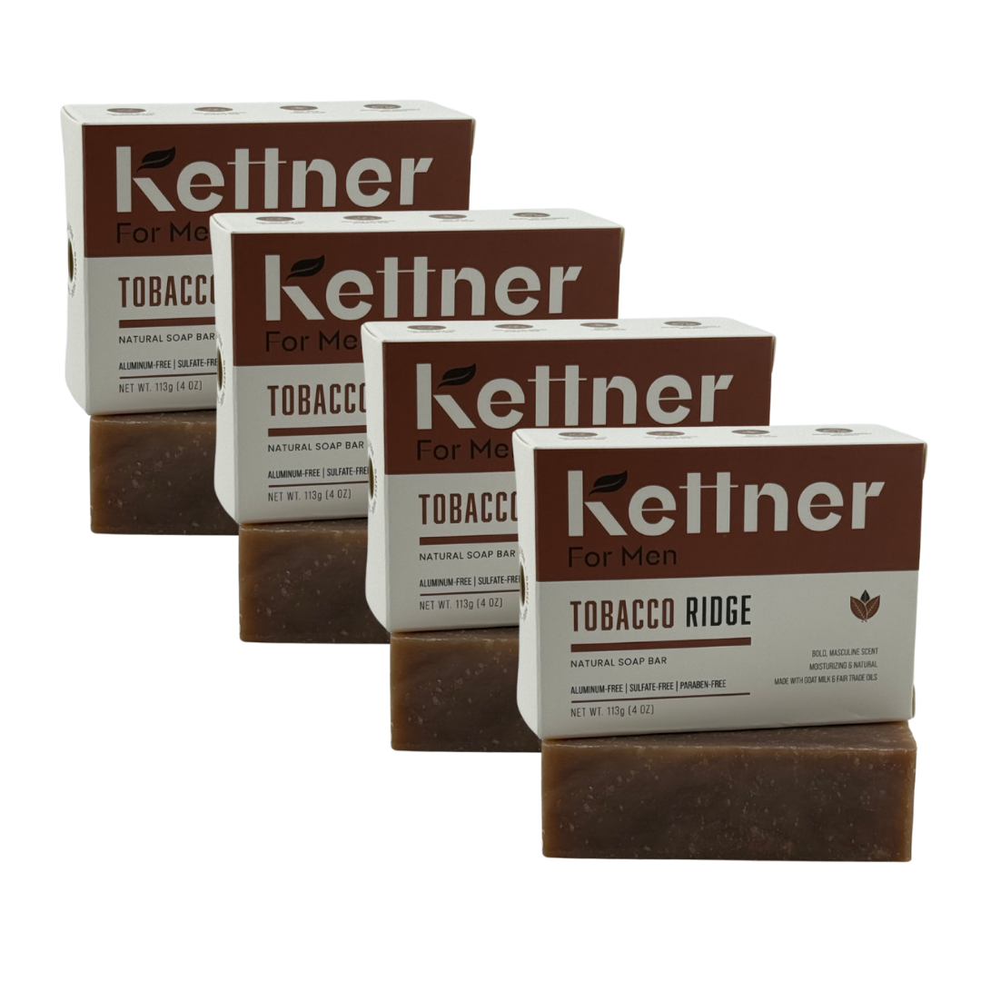 Tobacco Ridge Natural Soap Bar 4-Pack by Kettner For Men