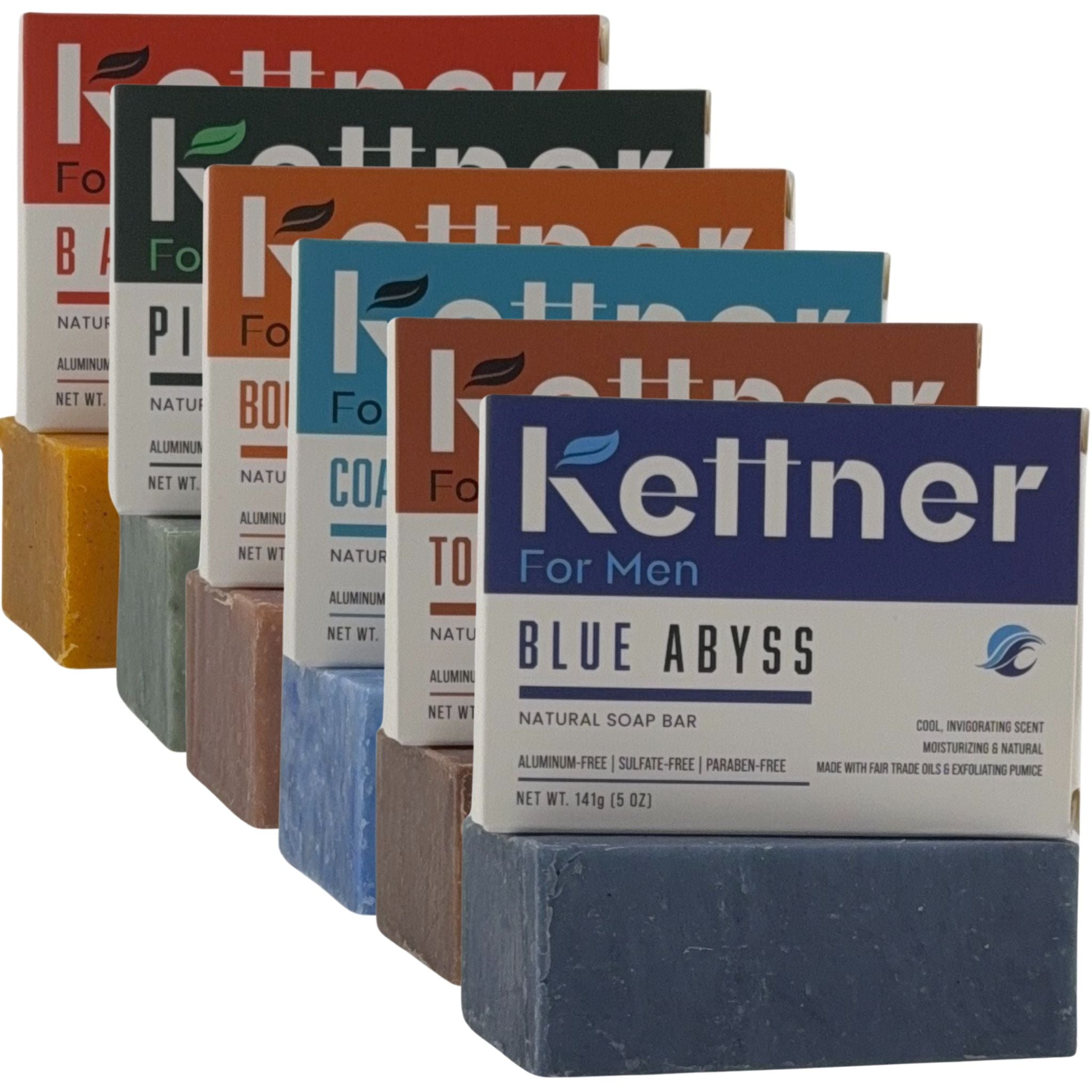Men’s Soap Gift Set – Six Natural Bars – Kettner